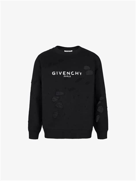 givenchy champion sweatshirt|Givenchy destroyed sweatshirt.